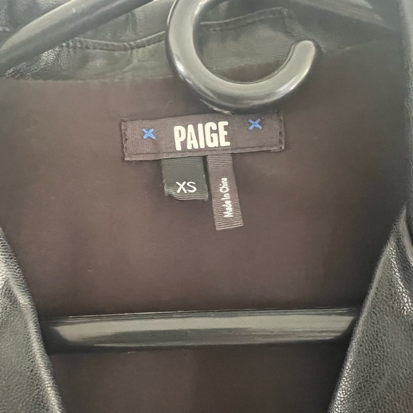 Paige Amina Dress - Black Vegan Leather - Picture 6 of 6